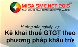 Hạch toán thuế GTGT trên Misa 2015 theo phương pháp khấu trừ